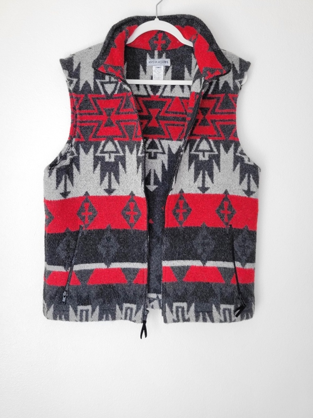 Krista Koeppe Wool Blend Southwestern Vest